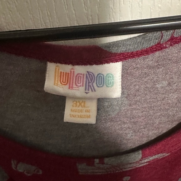 LuLaRoe Magenta Kermit the Frog Short Sleeve High-low Midi Sundress - Picture 2 of 6